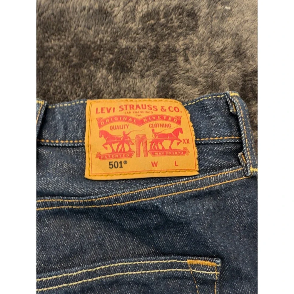 Mens Levis 501 Original Fit Jeans Sz 44x30 Medium Wash (Read Descrip)